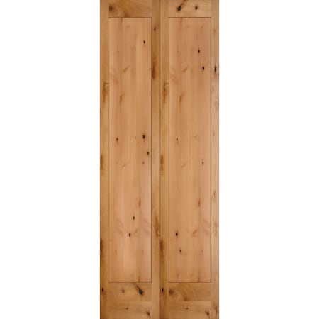 Codel Doors 24" x 80" Knotty Alder 1-Panel Shaker Bifold Door and Hardware 2068ska8401BF